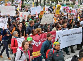 Thousands of people gathered in St. Louis for the culmination of the Ferguson October protests